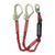 FallTech 8247ELY3D Ironman Elastic Y-Leg Lanyard, 12 ft Free Fall with SRD D-Ring, Rebar