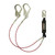 FallTech 8354LEY3 Leading Edge Cable Lanyard, 6 ft Y-Leg with Snap and Rebars