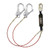 FallTech 8354LEY3A Leading Edge Cable Lanyard, 6 ft Y-Leg with Aluminum Hooks