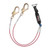 FallTech 8354LEYC2D Leading Edge Cable Lanyard, 6 ft Y-Leg with SRL D-Ring, Dorsal
