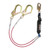 FallTech 8354LEYSS3D Leading Edge Cable Lanyard, 6 ft Y-Leg with SRL D-Ring, Swivel Snap