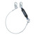 FallTech 8357 ViewPack Coated Cable Lanyard, 6 ft Single with Snap Hooks