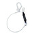 FallTech 83573 ViewPack Coated Cable Lanyard, 6 ft Single with Rebar Hook