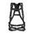 FallTech 8132 FT-One Ultra-Lite 1D standard non-belted harness with tongue buckle legs, back view showing the titanium dorsal D-ring and gel shoulder pads