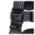 Close-up of the low-profile magnetic strap keeper on vented webbing of the FallTech 8132QC FT-One Ultra-Lite harness