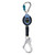FallTech 82911SG5 11' DuraTech Arc Flash SRL with Kevlar web lifeline, aluminum carabiner, and aluminum rebar hook