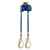 FallTech FR84106TP3S 6' FT-X EdgeCore Class 2 leading edge twin-leg SRL-P with SpeedLink field-replaceable legs and steel swivel rebar hooks