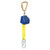 FallTech 8262 8' web retractor with polyester web lifeline, steel snap hook, and captivated steel anchorage carabiner