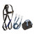FallTech KIT0759Y6P User Kit, 7007 Harness and 8259Y Lanyard shown with all included components on white background