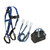 FallTech KIT1559Y6P User Kit, 7015 Harness and 8259Y Lanyard shown with all included components on white background