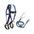 FallTech CMB172593L Combo, 7017 Harness and 82593L Lanyard shown with all included components on white background
