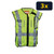 FallTech 5050 ANSI Class 2 Hi-Vis Lime Safety Vest, 3-Pack: three vests per pack, one size per pack (3x badge indicates pack quantity, photo shows one vest)