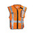FallTech 5055 ANSI Class 2 Hi-Vis Orange Safety Vest front view on white background