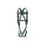 Super Anchor Pro-Series Fall Arrester Full Body Harness, P-6001, SKU P6001, blue-green webbing color