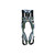 Super Anchor Pro-Deluxe Full Body Harness, PD-6101, SKU PD-6101, Blue-Green webbing back view