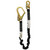 Super Anchor 6502 Flex Lanyard, Rebar Hook + Snaphook, SKU 6502, single leg flex lanyard relaxed, rebar hook and snaphook