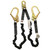 Super Anchor 6504 Double Leg Flex Lanyard, 2 Rebar Hooks, SKU 6504, double leg flex lanyard relaxed, rebar hooks