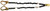 Super Anchor 6504 Double Leg Flex Lanyard, 2 Rebar Hooks, SKU 6504, extended to full working length