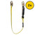 Guardian external shock absorbing lanyard 2-pack shown as one lanyard with steel snap hooks and a 2x quantity badge