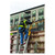 Worker stepping through the Guardian 10800 Safe-T Ladder extension handrails onto a roof, ladder sold separately