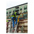 Worker stepping through the Guardian 10800 Safe-T Ladder extension handrails onto a roof, ladder sold separately