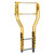 Guardian 10798 Safe-T self-closing ladder gate mounted on the Safe-T Ladder extension, quarter view