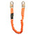 Guardian STR stretch shock absorbing lanyard in orange front (01295)