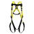 Miller H100 full body harness H1111002 with hi-vis yellow webbing and mating chest and leg buckles