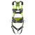 Miller H500 Construction Standard harness H5CS31102 with steel side and back D-rings and tongue leg buckles