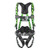 Miller AirCore harness AC-TB-BDP/UGN in green with side D-rings, integrated belt, and tongue leg buckles
