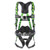 Miller AirCore harness ACF-QCBDPSMG in green with front, side, and back D-rings and integrated belt