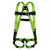 Miller DuraFlex Python harness P950-58/UGN in green with cushioned tubular webbing and side D-rings