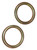 Two brass-finish 2-1/2 in O-rings supplied with the Frontline HLC-MPA horizontal lifeline for lanyard or SRL connection