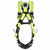 DBI-SALA ExoFit X50 Vest Positioning Harness, Hip D-Rings 1600194 back view showing dorsal D-ring and SRL adapter