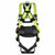 DBI-SALA ExoFit X50 Construction Harness, Quick Connect 1600117 back view showing dorsal D-ring and SRL adapter
