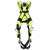 DBI-SALA ExoFit X50 Cross-Over Climbing/Positioning 1600092 back view showing dorsal D-ring and SRL adapter