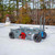 Tie Down PX5 Original Penetrating Fall Protection Cart, 7 Workers, SKU 72838, Tie Down PX5 Original cart on a commercial roof with workers tied off