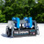Tie Down Squatch Non-Penetrating Fall Protection Cart, 4 Workers, SKU 61010, Tie Down Squatch cart set on a commercial roof with workers tied off