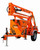 Malta X1260 five-worker mobile grabber, road-towable overhead anchor folded for transport, on a clean white background