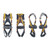 Super Anchor 6101 Deluxe Harness - 4 Colors, 5 Sizes, SKU 6101, 3 d-ring configuration