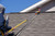 Shingle roofs can be accesses safely by using a RidgePro hook and pole.