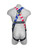 Frontline 100VTB-AM American Style economy harness, back view showing the dorsal fall-arrest D-ring and Proud American back pad