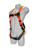 Frontline 100VTB-UN-3D positioning harness, angled side view showing the side D-ring and tongue-buckle legs
