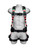 Frontline 110CTB-MX Combat Mexican Style full body harness, front view with Mexican flag print webbing, aluminum quick-connect buckle, and side D-rings on the work-positioning belt