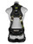 Frontline 110CTB-CF green camo harness, back view showing the dorsal fall-arrest D-ring, web loop, and moisture-wicking padded back