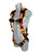 Left side view of the Frontline 50VTB Combat Economy vest harness showing webbing routing, torso adjuster, and tongue buckle leg strap