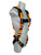 Right side view of the Frontline 50VTB Combat Economy vest harness showing lanyard keeper placement and grommeted tongue buckle leg strap