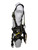 Right side view of the Frontline 150DHTW Derrick 6D harness showing the padded work positioning belt, tongue buckle, and seat sling webbing