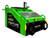 Frontline CMT04-SLR solar powered Commando Tank fall protection cart in safety green showing the rooftop solar panel array and color-coded connection points
