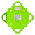 Frontline RO4W 4-way anchor top view showing the wood, metal, and concrete fastener hole patterns and product label